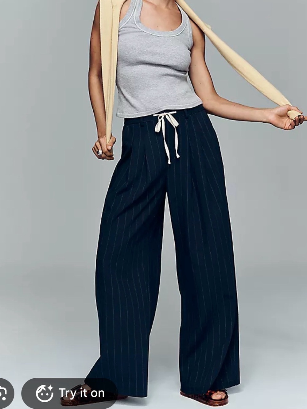 Avery Pleated Trousers by Maeve: Tie-Front Edition